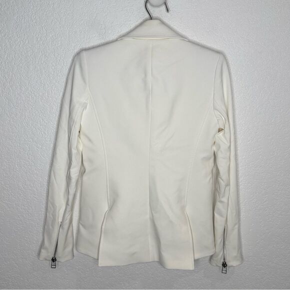 NWT VERONICA BEARD Scuba Hadley Jacket White Size 2 Dickey Compatible - Picture 6 of 12